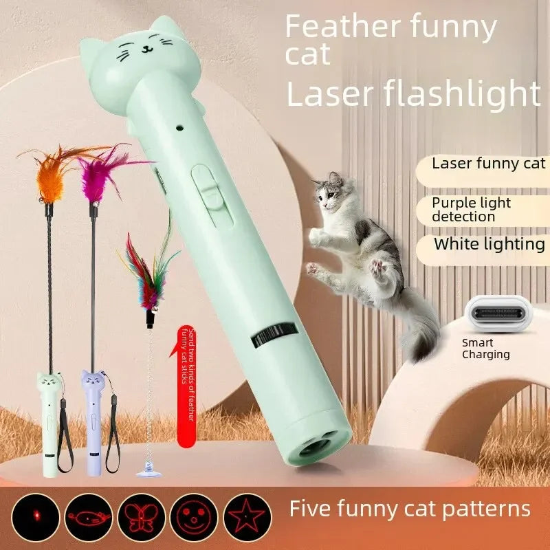 USB Charging Laser Cat Teasing Stick