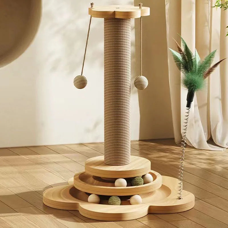 Cat Climbing Frame Grinding Claws Teasing Stick