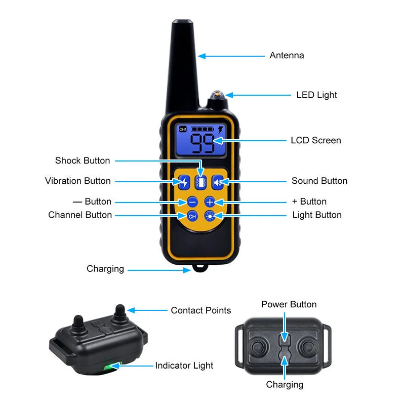 Waterproof Shock Dog Training Collar