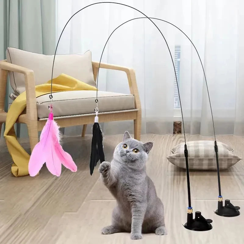 Cats Toys Feathers Wand Interactive Toy