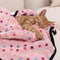 Soft Fluffy Pet Blanket Cute Dot Pattern Cozy Warm