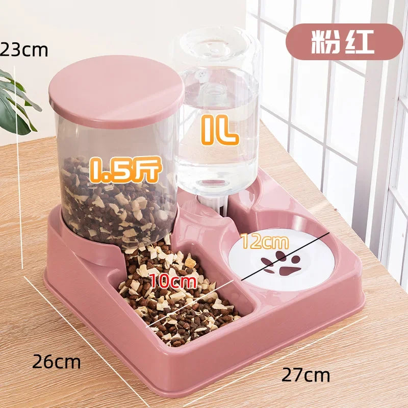 Automatic Cat Feeder Water Dispenser Set