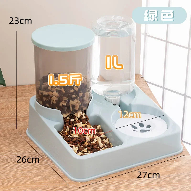 Automatic Cat Feeder Water Dispenser Set